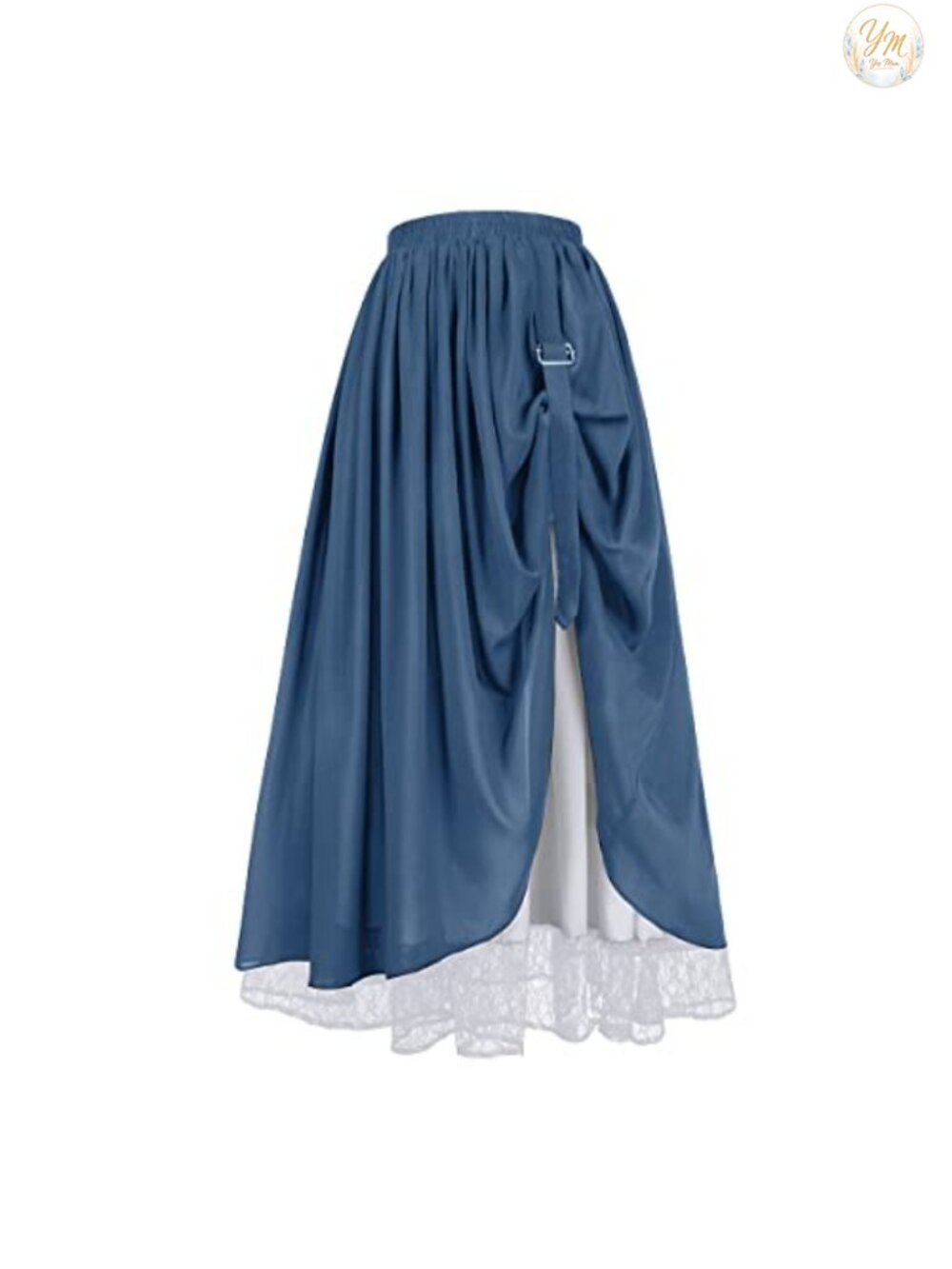 Women's Renaissance Maxi Skirt Double Layer Medieval Peasant Costume Skirt